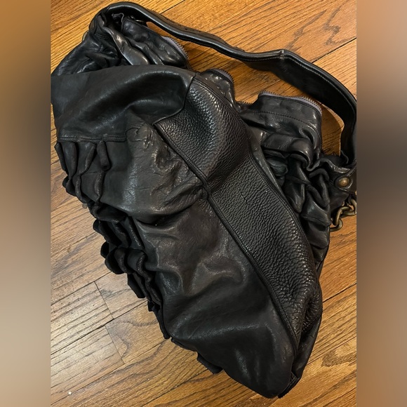 NWT heavy, buttery soft Leather bag ITALY Italian designer boho - Picture 15 of 17